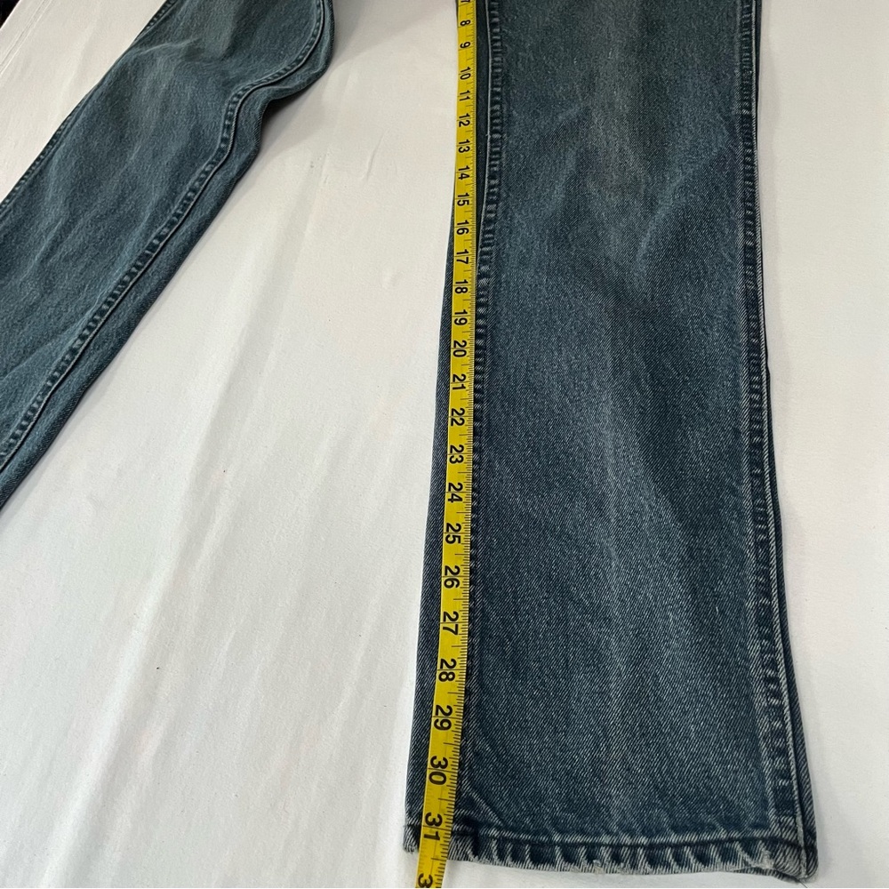 Vintage Lee Made USA High Rise Straight Leg Mom Jeans Size 9 Long Tall 90s Denim - Picture 13 of 13